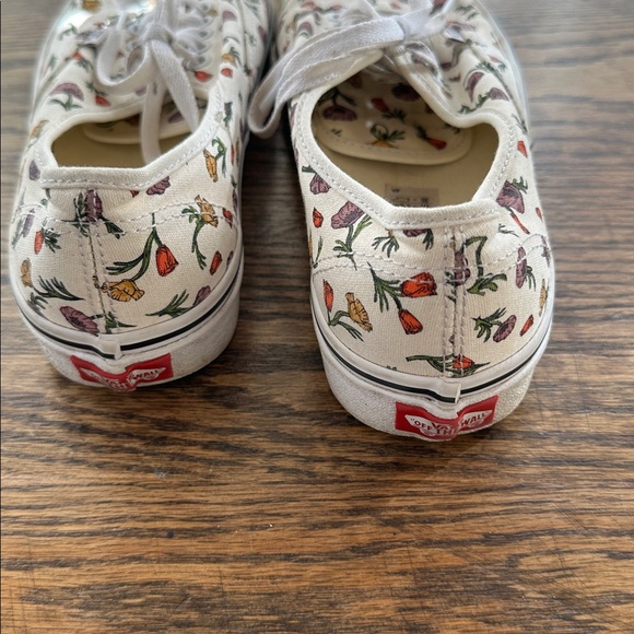 VANS Poppy Floral Cream Sneakers Size 9.5 - Picture 5 of 6